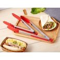 thumbnail image 2 of Pinzas de cocina profesionales, utensilios de cocina de acero inoxidable y silicona de grado alimenticio, pinzas de cocina resistentes al calor (juego de 2/rojo), 2 of 5