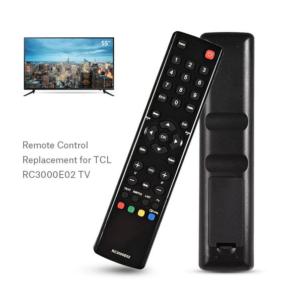 OTVIAP tv remote control for TCL RC3000E02, universal remote control,Black Remote Control Replacement for TCL RC3000E02 TV