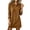 Coffee, variant on Womens Long Sleeve Suede Dress, Loose Fit Button Down Collared Fashion Fall Tunic Shirt Mini Dress Army Green XL