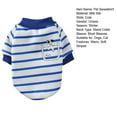 thumbnail image 6 of Mightlink Pet Sweatshirt Stand Collar Striped Contrast Color Print Short Sleeves Keep Warm Two Legs Comfortable Pet Winter Sweatshirt for Daily Wear, 6 of 6