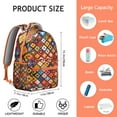 thumbnail image 6 of Boho Aesthetic Laptop Bag - Tribal Print Design, 17 Inch Pocket, Spacious for College Students, Dorm to Library Essentials, 6 of 6