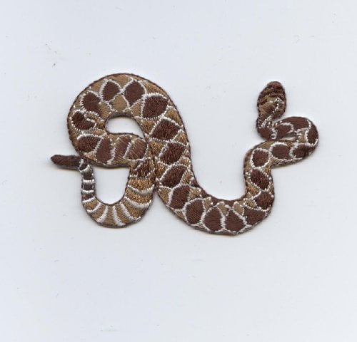 Diamond Back Rattle Snake - Reptiles - Iron on Applique/Embroidered Patch