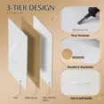 thumbnail image 2 of Dresser TV Stand for 45/50/55 Inch TV Entertainment Center with LED Lights & Charging Station 8 Fabric Drawers & Open Shelves for Living Room Hallway Wood Top, 2 of 6