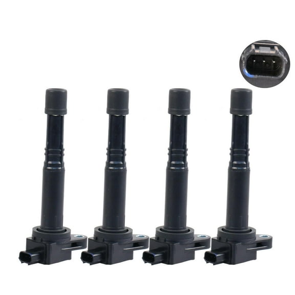 Pack 4 Ignition Coils For 00-06 Jeep Wrangler 08-12 Honda Accord 12-15 Civic Fits select: 2010-2014 HONDA CR-V EXL, 2012 HONDA ACCORD LX
