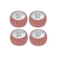 thumbnail image 5 of 4PC Beaded Napkin Ring With Craft Box Red & Silver, 5 of 5