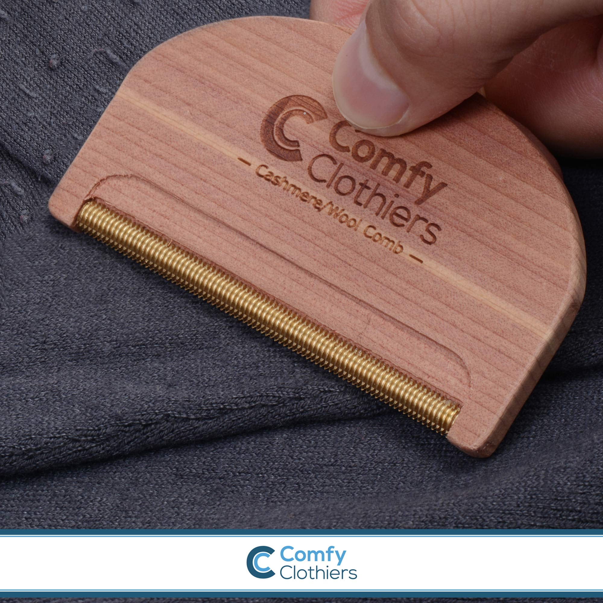 Cedar wood cashmere &fine wool comb for De-pilling sweaters&clothing  removes pills,fuzz and lint from Garments