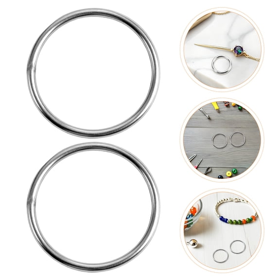 LIFKOME Stainless Steel Round Connector Rings for Crafts and Jewelry 12Pcs