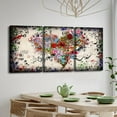 thumbnail image 3 of Hieng 3Pieces Canvas Wall Art, Abstract Floral Heart Tattoo Poster Wall Decor Modern Giclee ArtworkInk Ink Painting Print Wall Art for Living Room Home Decoration（Only canvas）, 3 of 6