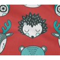 thumbnail image 5 of oneOone Cotton Flex Red Fabric Cute Animal Face Pattern Sewing Material Print Fabric By The Yard 40 Inch Wide, 5 of 5