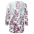 thumbnail image 5 of Jsaierl Automne Manches 3/4 Hauts pour Femmes Décontractés Col Rond Chemises Mode Imprimées T-Shirts Confortables Légers 2024 Blouses pour Dames, 5 of 5