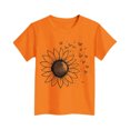 thumbnail image 4 of Spazoro Toddler Girls T-shirts, Graphic Summer Crewneck Casual Short Sleeve Tops Tee Orange Size 5-6 T, 4 of 4