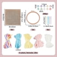 thumbnail image 2 of 1 set DIY Sewing Making Kit for Beginner include Linen Fabrics Embroidery Hoops Needles & Milk Cotton Yarn Mixed color 8~201x8~201x1~9mm, 2 of 8