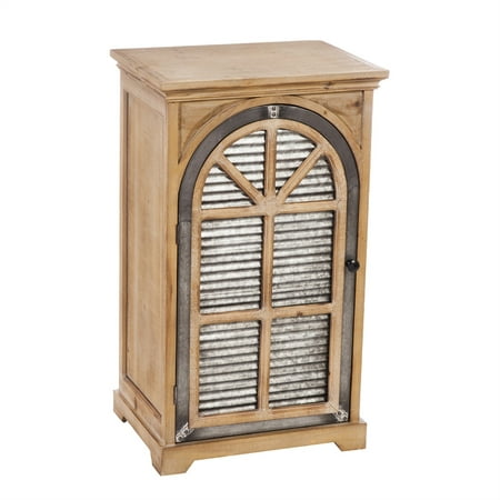 Wood Cabinet with Corrugated Metal Door - Walmart.com