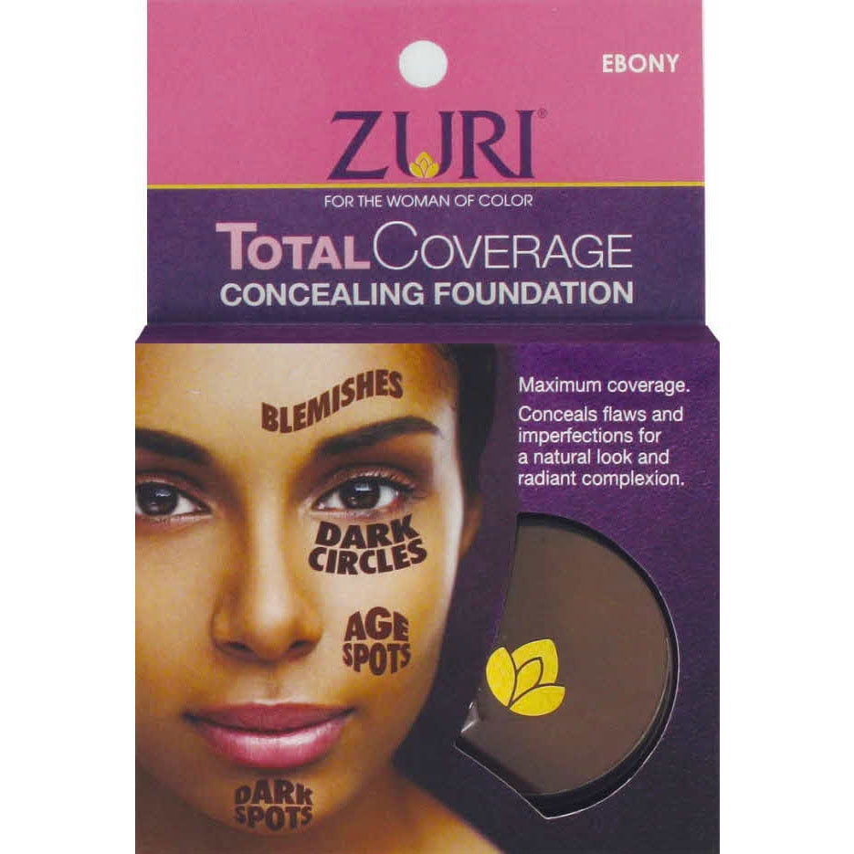 Zuri Total Coverage Concealing Foundation Ebony,Pack of 6