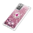 thumbnail image 4 of Funda para Samsung Galaxy Note 20 5G con Brillo Líquido Flotante, Purpurina, Parachoques y Anillo Giratorio Soporte, 4 of 5