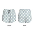 thumbnail image 5 of Xecao's Daisy Plaid Blue for a double-layer running short for women, perfect for gym, tennis, and more, featuring a convenient pocket., 5 of 9