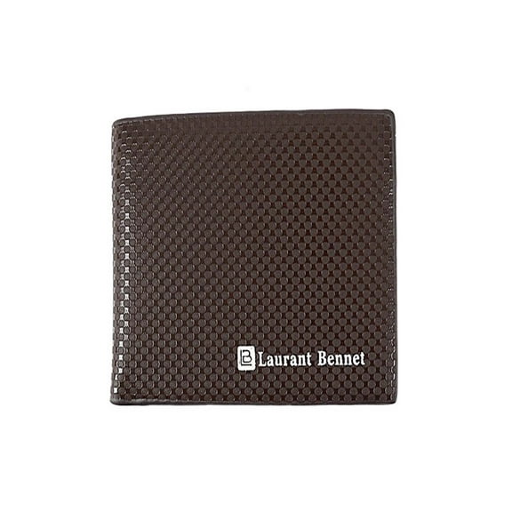 Men's Grid Texture Pattern Bi-Fold Wallet