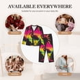 thumbnail image 7 of Sigee Flamingo And Palm Trees At Sunset for Women’s Pajama Sets Long-Sleeved Pjs Sets for Women 2 piece Sleepwear-XX-Large, 7 of 7