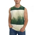 thumbnail image 1 of Bingfone Motif Forêt de Brouillard Débardeurs pour Hommes Tee-Shirts Sans Manches pour Entraînement Course Plage Débardeurs pour Hommes-TTG, 1 of 7