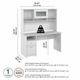 thumbnail image 4 of Bush Furniture Cabot 60W Computer Desk with Hutch, White, 4 of 7