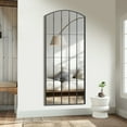 thumbnail image 2 of MAYEERTY 67"x28" Arched Full Length Mirror Iron Framed Window Mirror,Black, 2 of 5
