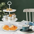 thumbnail image 2 of 4pcs Plastic Cake Stands Set Cake Holder for Wedding Birthday Party Baby Shower (White), 2 of 6