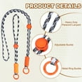 thumbnail image 3 of 2Set Heavy Duty Paracord Keychain Lanyard, Adjustable Necklace Whistles Lanyard Braided Wrist Strap with Spring Ring for ID Card Badge Holder Keys, Black White/Orange, 3 of 6