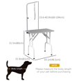 thumbnail image 2 of Foldable Pet Grooming Table for Dogs Cats with Adjustable Arm, Non-slip Surface, Grey, 2 of 6