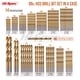 thumbnail image 2 of Juego de brocas Hi-Spec de 99 piezas de acero SAE HSS para taladros - Brocas de tamaño de 1/16 a 3/8" para metal, plástico, madera, paneles de yeso - Kit completo de brocas en estuche de almacenamient, 2 of 7