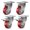 2 Brake & 2 Swivel, variant on 3 Inch Heavy Duty Casters, Swivel Caster Wheels with Brake, Polyurethane on Steel Wheel- Casters Set of 4 with 1400 lb Capacity, Caster Wheels for Furniture Workbench Cart (2 Swivel & 2 Rigid)