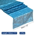 thumbnail image 2 of Lake Blue Table Runner 71" x 12", Long Shining Sequin Table Runner, 2Pcs, 2 of 4