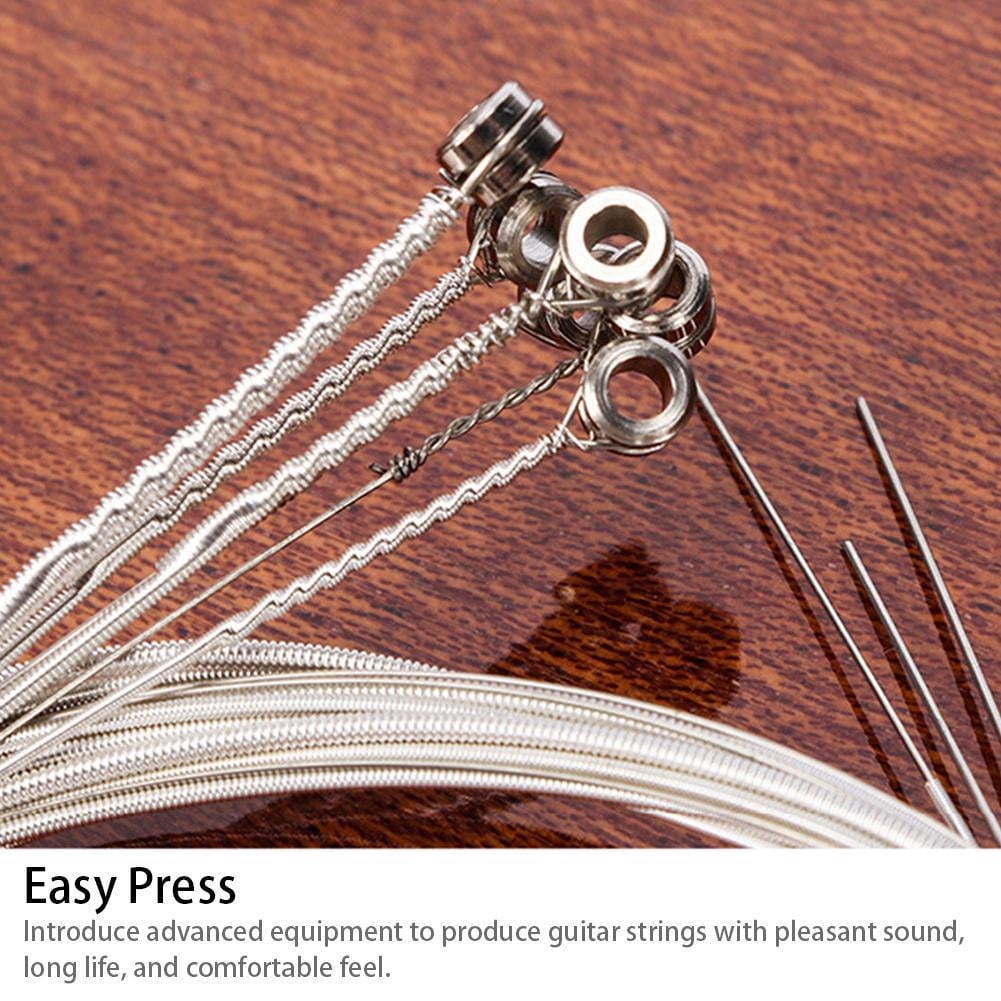 Jenny Watson 6Pcs Guitar Strings Set for Acoustic Guitar Replacement Steel String Accessories for Beginners Performers W0E6