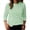 Green, variant on Womens 3/4 Sleeve Striped T Shirts Crew Neck Casual Loose Business Work Clothes Tunic Tops Trendy Blouse
