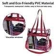 thumbnail image 3 of pvc transparent tote bag handbag swimming bag messenger bag messenger travel bag, 3 of 6
