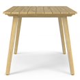 thumbnail image 4 of WyndenHall  Nina 65 inch Wide Contemporary Outdoor Dining Table in Light Teak - 35.4" D x 65" W x 30.5" H, 4 of 5