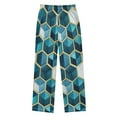 thumbnail image 2 of FORMRS Kids Pajama Pants with Pockets Size 6-8Y Boys Lounge Sleep Bottoms, Light Blue Geometric Pattern, 2 of 8