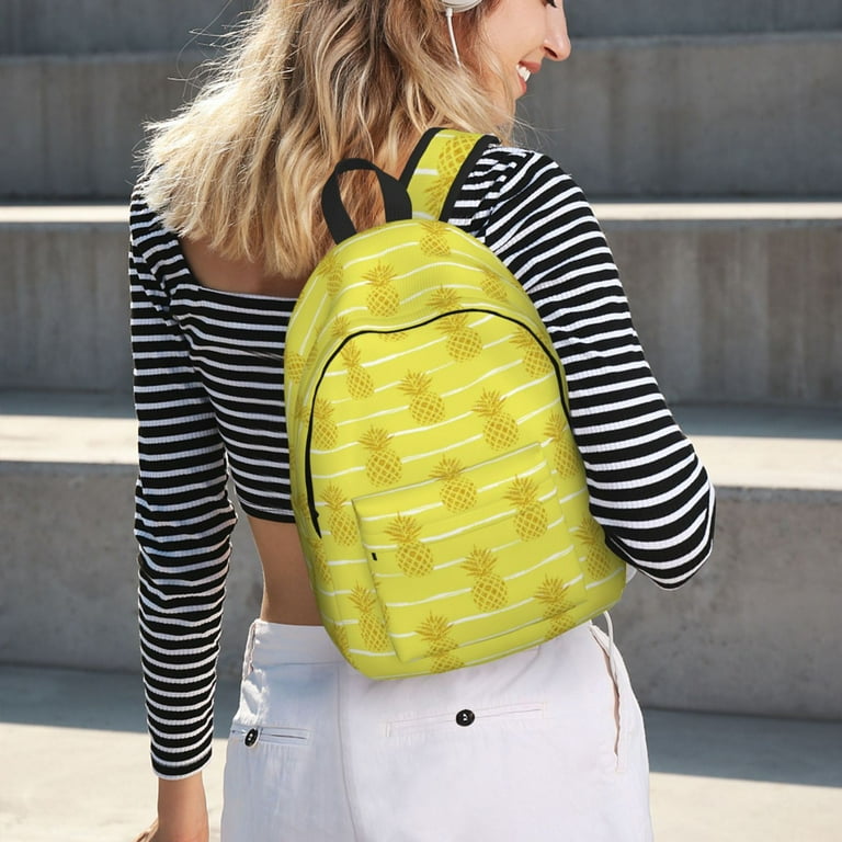 Coaee Gold Pineapple for Canvas Backpack for Hiking Camping Traveling and Daily Use Small Walmart