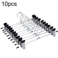 thumbnail image 1 of EIMELI 10/20Pcs Non-slip Adjustable Stand Hanger Pants Skirt Clothes Rotatable Clips, 1 of 12