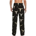 thumbnail image 3 of Daiia Cow Skulls Men's Sleep Pant with Pockets and Drawstring,Pajama Pants-X-Large, 3 of 9