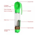 thumbnail image 6 of 4 in 1 Dog Water Bottle, Pet Portable Water Bottle with 300ML Water Tank, Dog Food Storage, Poop Shovel & Garbage Bag, Leak Proof Button Design, Lightweight & Portable for Travel, Camping, 6 of 12
