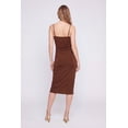 thumbnail image 3 of Women's Ruched Sweetheart Midi Dress with Seashell Pendant, 3 of 3