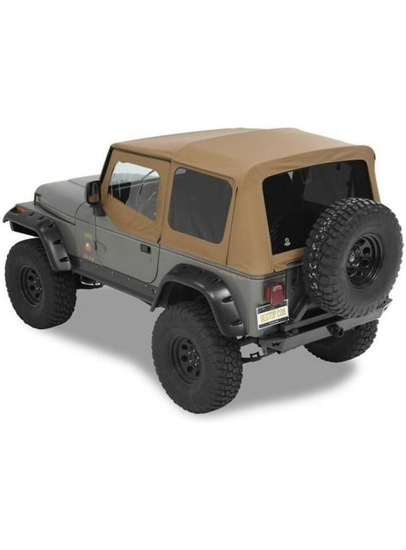 $100 Rebate Available -Bestop 54601-37 Jeep Wrangler with Tinted Windows Supertop Replacement Top, Spice Fits select: 1989-1995 JEEP WRANGLER / YJ