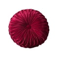 thumbnail image 1 of Almohada de calabaza redonda plisada de terciopelo Bewildely Decoración del hogar Vino rojo, 1 of 6