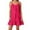Red, variant on Midi Dresses for Women Summer Casual Ruffle Beach Skirt Sleeveless Hoodie With Adjustable Shoulder Straps Vacation Solid Color Casual Skirt S XXL A Line Flowy Dresses