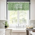 thumbnail image 2 of Merry Christmas Kitchen Valances for Windows 54x18 Inch Kitchen Curtains Valances Rod Pocket Xmas Snowflakes Winter Red Green Plaid Bathroom Window Valances for Window Treatment Decor, 2 of 6