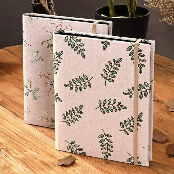 EcoNesxp 4x6 200 photos linen cover photo album small capacity vintage picture book easy to classify and portable for wedding family children baby vacation photo album