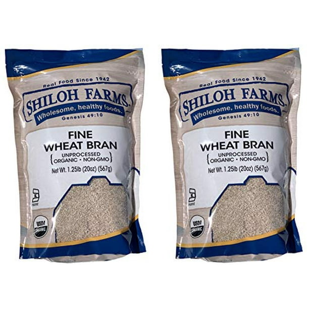 Shiloh Farms Organic Fine Wheat Bran 20 Ounce Bag Pack Of 2 An Easy And Convenient Way Of Adding Fiber To Your Diet Walmart Com Walmart Com