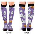 thumbnail image 4 of FORMRS Womens Knee High Socks Casual Long Thick Travel Daily Wear, 2 Pairs, Halloween Ghosts Purple, 4 of 6