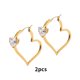 thumbnail image 4 of Sonducket 1 par de pendientes de mujer con decoración en forma de corazón de circón, brillante, pendientes de joyería para fiesta de Ropa, zapatos y accesorios Miscelánea Sonducket AP017874-00, 4 of 6