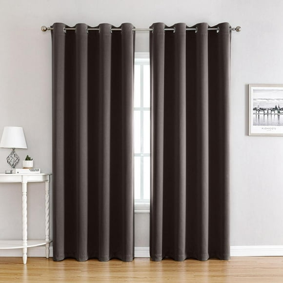 Blackout Curtains for Patio Sliding Door, Thermal Insulated Full Blackout Curtains for Bedroom Living Room Curtains 40"W X 99"L, Grommet Top Window Shades - 2 Panels